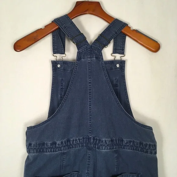 Duluth Trading Co Women's Denim Overalls Drawstring Waist Size S Cottagecore - Picture 6 of 7
